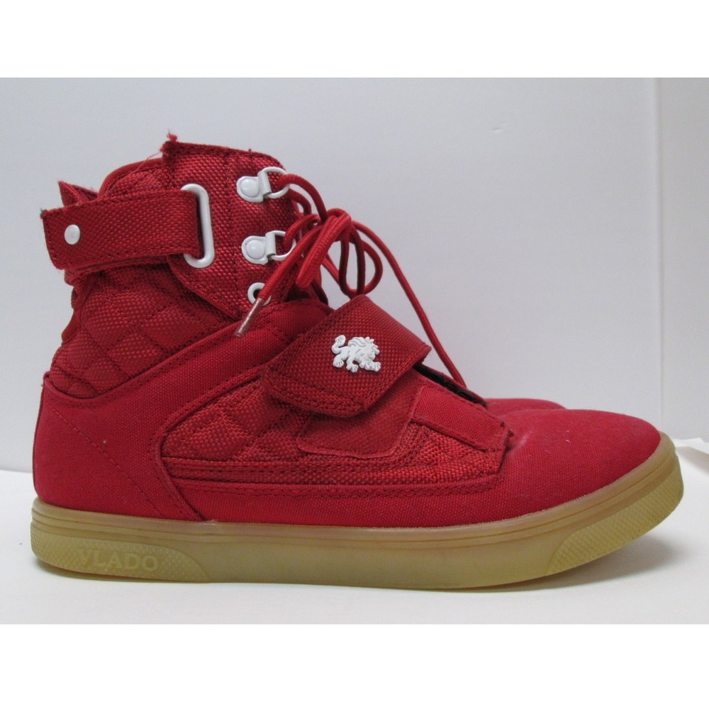 Vlado Mens Atlas II Lace Up High-Top Shoes Size 7 Gum Sole Red IG-1500W-501